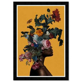 15" x 21" Flower Mind Modern Surrealism I Framed Wall Art Print Pink - Wynwood Studio