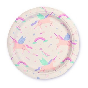 20ct 6.3" All Over Unicorn Snack Plates - 1 of 3