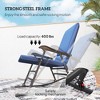 Outdoor Rocking Chairs Set of 2, Folding Rocking Chair Set, 400 lbs. Capacity, Wide Seat, Padded High - 4 of 4