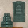 Zero Twist Cotton Solid and Floral Jacquard 9 Piece Bathroom Towel Set by Blue Nile Mills - 2 of 4