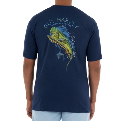 Guy Harvey Men’s Offshore Fish Collection Short Sleeve T-Shirt - Beach  Glass Large