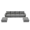 NicBex Modern 115" Chenille Sectional Sofa Modular U Shape Sofa Couch with 2 Ottomans for Living Room Apartment, Gray - 4 of 4