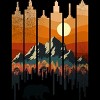 Men's Design By Humans A Wild Bear Sunset City By jun_salazar216 T-Shirt - 2 of 2