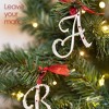 Gloria Duchin Silvertone Initial J Tree Ornament - 3 of 4