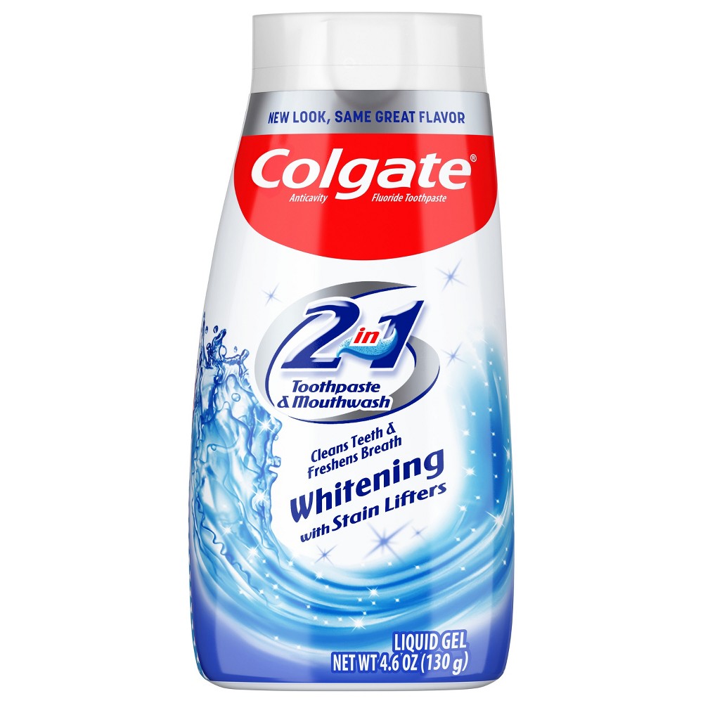 Photos - Toothpaste / Mouthwash Colgate 2-in-1 Whitening Gel Toothpaste and Mouthwash - 4.6oz 