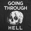 Mens Funny T Shirts Going Through Hell Sarcastic Skull Graphic Novelty Tee For Men - Crazy Dog Men's T Shirt - 2 of 4