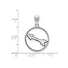 Black Bow Jewelry Sterling Silver Pi Beta Phi Greek Life Medium Pendant - 2 of 3