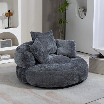 TiramisuBest Lazy Sofa Durable Comfort Lounger High Back Bean Bag Chair With 3 Pillows