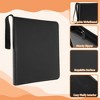 Unique Bargains Card Binder 9 Pockets 60 Pages 1080 Card Capacity Double-Sided for Sport Cards Game Card Black - 4 of 4