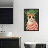 Stupell Industries Cozy Cat and Tropical Plants Floating Frame Canvas Art - 3 of 4