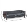 GDFStudio Croton Contemporary 89.75" Fabric/Boucle Tufted 3 Seater Sofa - 3 of 4