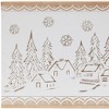 HomeRoots 16" X 19" Natural And White Winter Village Christmas Trees Hanging Wall Decor - 4 of 4
