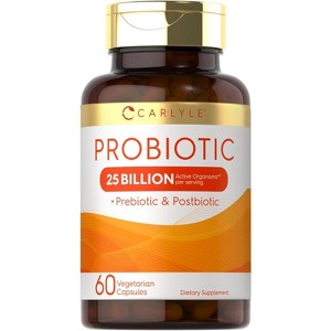 Carlyle Probiotic with Prebiotics & Postbiotics for Women & Men | 25 Billion CFU | 60 Capsules - 1 of 4