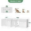 Cat Litter Box Enclosure, Hidden Litter Box Furniture - Double Room Wooden Cabinet with Doors & Pads for Indoor Cats - 3 of 4