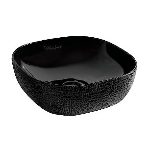 ALFI  Isabella Plus Collection Square Above Mount Basin with an Embossed Exterior, Smooth Interior, and Center Drain - 1 of 4