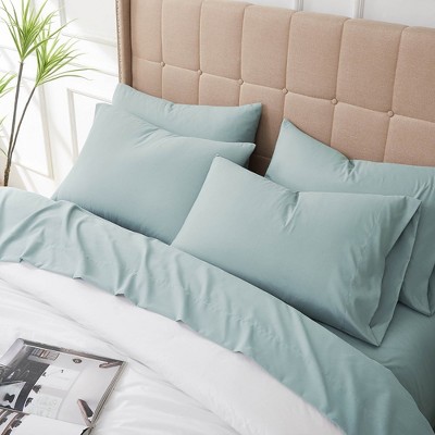 Sky Blue California King Microfiber Deep Pocket Sheet Set