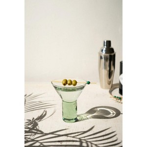 Clear Martini Glass with Solid Base 5.5"H, Handblown Recycled Glass Drinkware by Kalalou (Set of Six) - 1 of 3