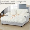 Whisen 65.25" Cloud Chaise Sofa, Modern Chaise Lounge Sofa, Cozy Plush Couch with Two Throw Pillows - 4 of 4