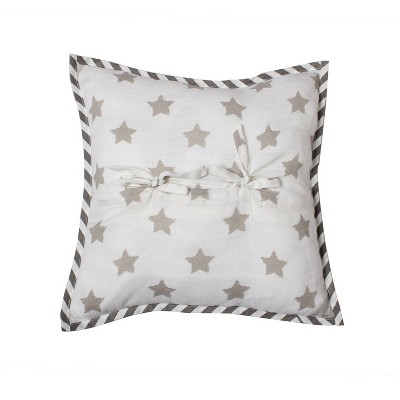 Brown and Grey Embroidered Football Kids Throw Pillow