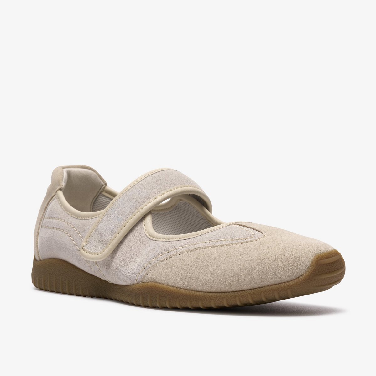 Обувь Clarks Womens Meridor Jane Off White Suede Shoes 7 Medium — фото 7