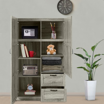 Home Imports Emporium 40” Extra Wide Multipurpose Bedroom Storage Cabinet, 71” Tall Pantry Storage Cabinet with Adjustable Shelves