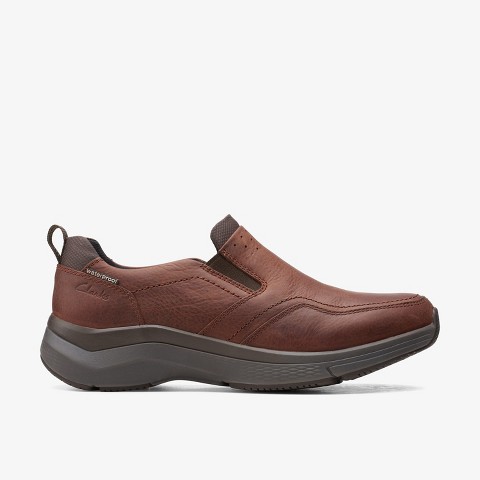 Clarks Mens Wave 2.0 Edge Brown Oily Sneakers 9 Medium