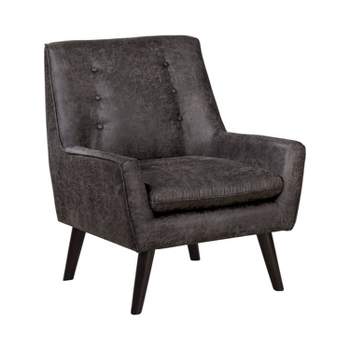 Center Button Tufted Accent Chair - HOMES: Inside + Out