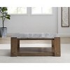 Libby - Sintered Stone Coffee Table With Casters - Brown - 3 of 4
