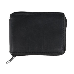 CTM Men's Lambskin Leather Zip Around Wallet - 1 of 4