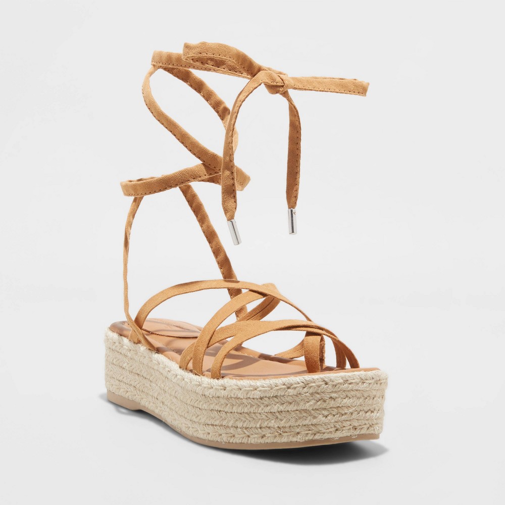 Women's Donny Wedge Heels - Universal Thread Tan 11