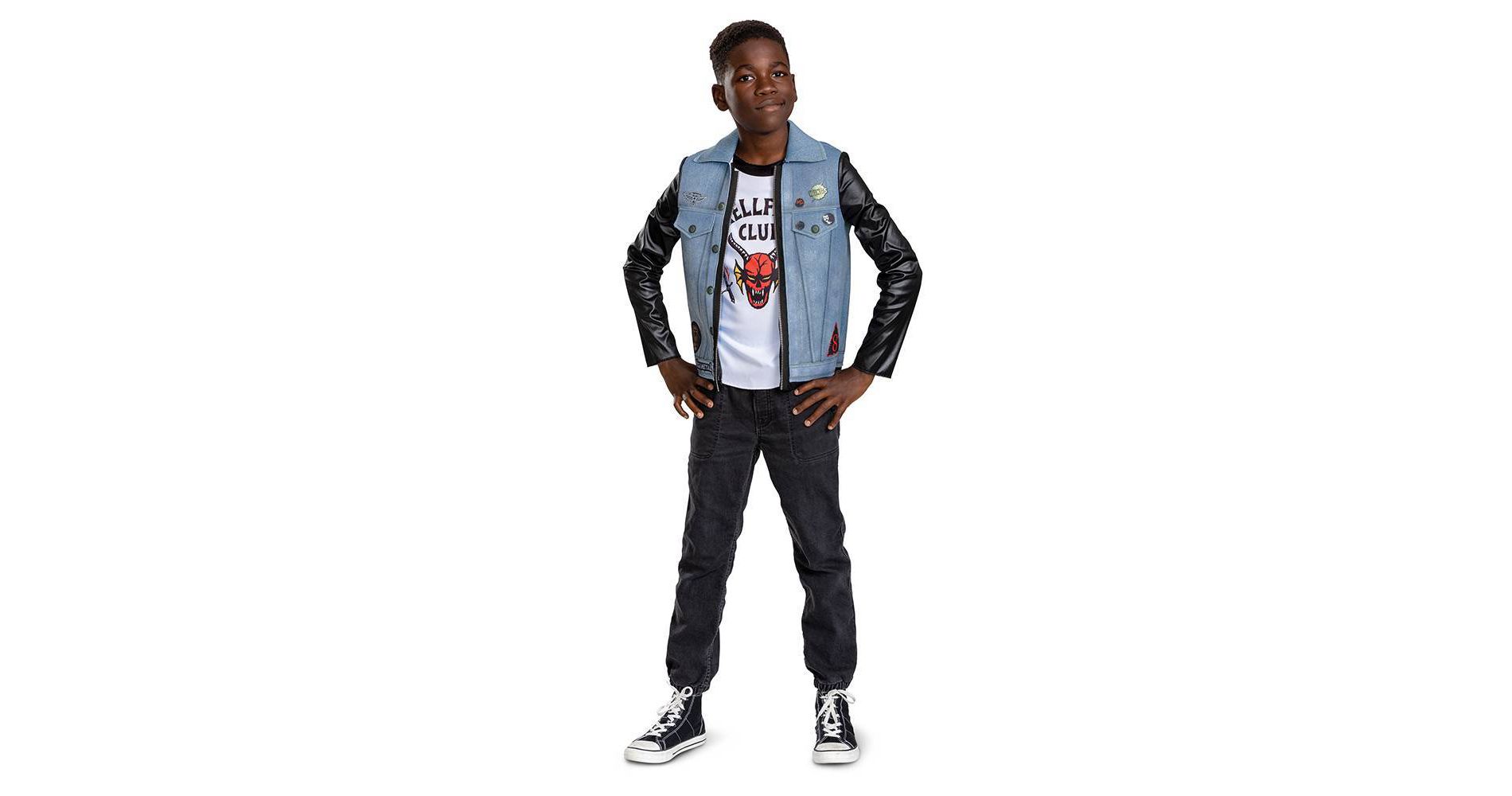 Netflix Stranger Things 4 Eddie Munson Kids' Halloween Costume Apparel Jackets M