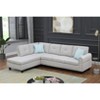 TiramisuBest Black Faux Leather L-Shaped Sectional Sofa with Storage Ottoman & Cup Holders, 2-Piece Couch for Living Room - 2 of 4