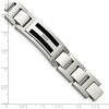 Black Bow Jewelry Men's 14mm Two Tone Stainless Steel & Diamond Link Bracelet, 8.75 Inch - 4 of 4