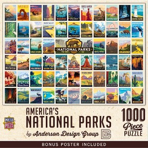 MasterPieces National Parks - Vintage Collage Poster Art 1000 Piece Adult Jigsaw Puzzle 19.25" by 26.75" - 1 of 4