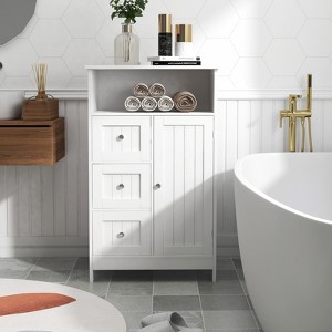 VYNXARIA Elegant White Multi-Functional Storage Cabinet with Drawers - 1 of 4