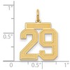 Black Bow Jewelry 14k Yellow Gold, Jersey Collection, Medium Number 29 Pendant - 2 of 3