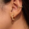 Cubic Zirconia Huggie Earrings 14k Gold Plated Tiny Earrings Small Huggie Hoop Earrings Simple Lightweight Hoops Gift for Women - 3 of 4