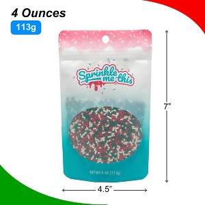 Sprinkle Me This – Green, Red, & White Sprinkle Blend – A Festive Holiday Mix of Jimmies Sprinkles - 1 of 4
