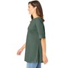 Woman Within Plus Size Perfect Cuffed Elbow-Sleeve Boat-Neck Tee - 4 of 4