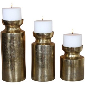 Uttermost Amina Antique Brass Pillar Candle Holders Set of 3 - 1 of 1