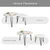 KTMBDW 27.56'' Round Nesting Coffee Table Set of 2, Nesting End Table Set, Marble Tabletop, and Sturdy Metal Base for Living Room, bedroom - 4 of 4
