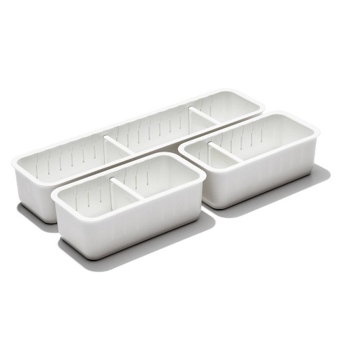 OXO 3pc Slim Adjustable Drawer Bin Set - image 1 of 4