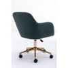 PAGED Adjustable Height Office Chair, Modern Teddy Fabric Vanity Chair with Casters and Metal Leg, Desk Chair for Office - 2 of 4
