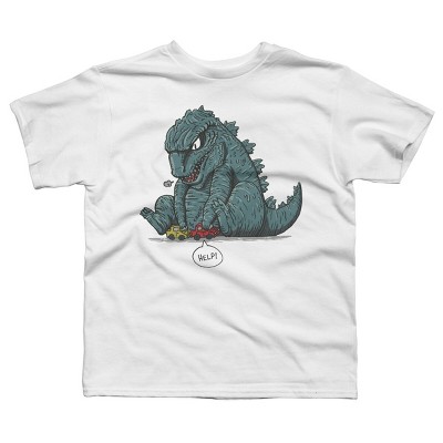 Boy's Design By Humans Little Kaiju By PopGeek T-Shirt