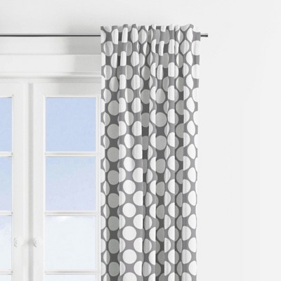Bacati - Large Dots Grey Curtain Panel