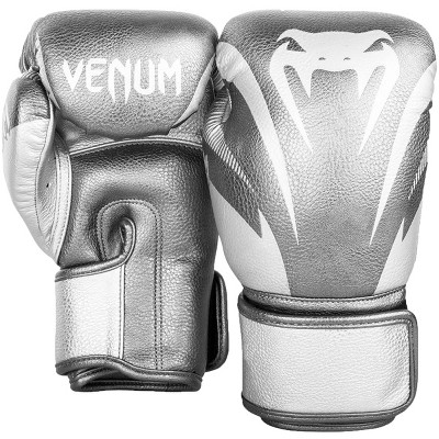 Venum Impact Hook And Loop Sparring Boxing Gloves - 14 Oz. - Silver/silver  : Target