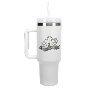100 North Amore Locket of Love Heart Italian Wrap-Around 40 Oz. Stainless Steel Water Bottle Coffee Mug, Spill & Leak Resistant, Travel Tumbler with - 1 of 4