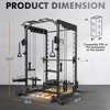 ER KANG Smith Machine, 2500LBS Squat Rack with Cable Crossover System, Dual- Direction Dual Pulley Functional Trainer - 3 of 4