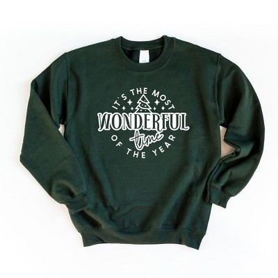 Simply Sage Market Women's Graphic Sweatshirt It's The Most Wonderful Time Tree