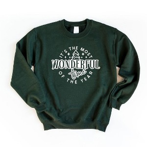 Simply Sage Market Women's Graphic Sweatshirt It's The Most Wonderful Time Tree - 1 of 3